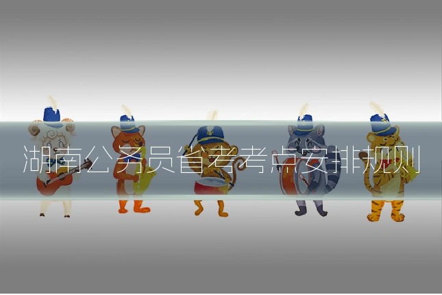 湖南公务员省考考点安排规则