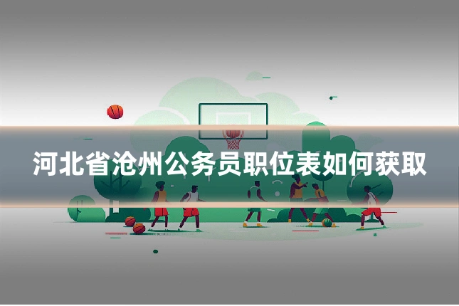 河北省沧州公务员职位表如何获取