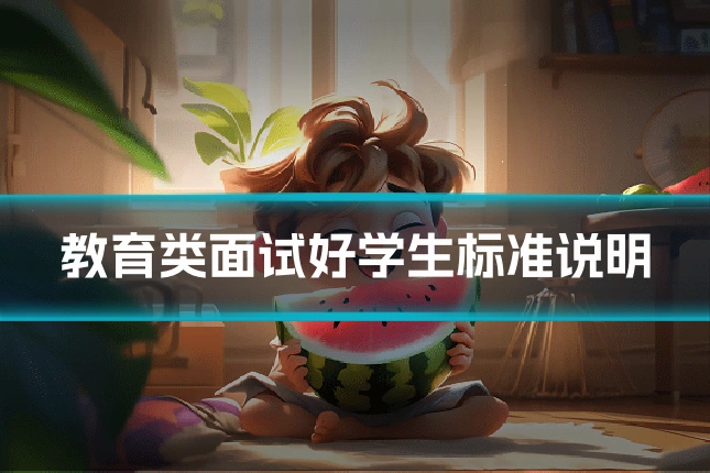 教育类面试好学生标准说明