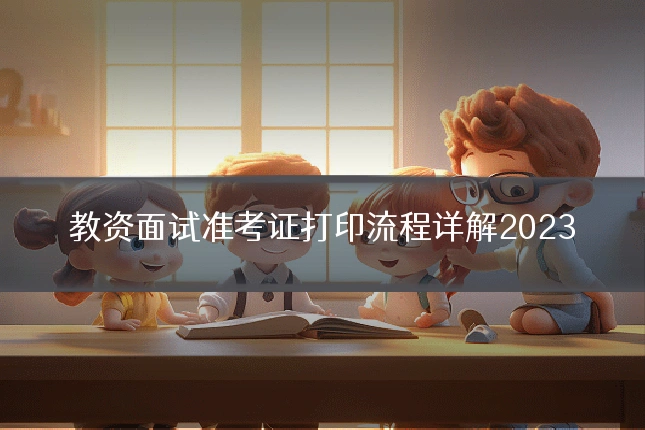 教资面试准考证打印流程详解2023