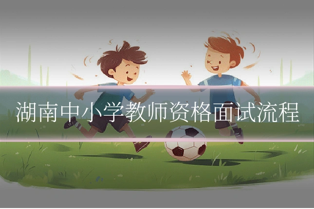 湖南中小学教师资格面试流程