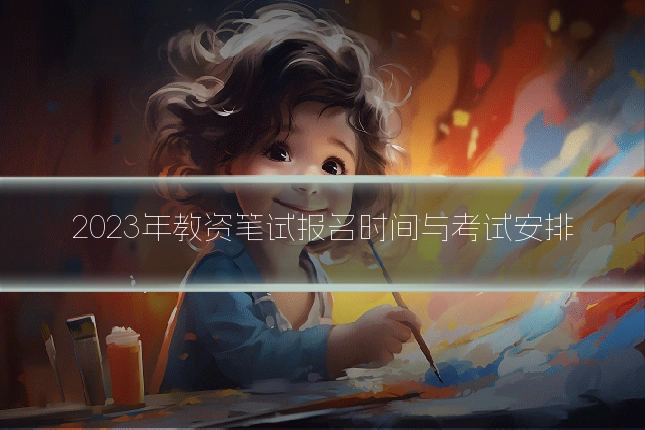 2023年教资笔试报名时间与考试安排