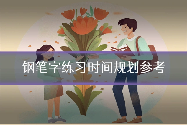 钢笔字练习时间规划参考