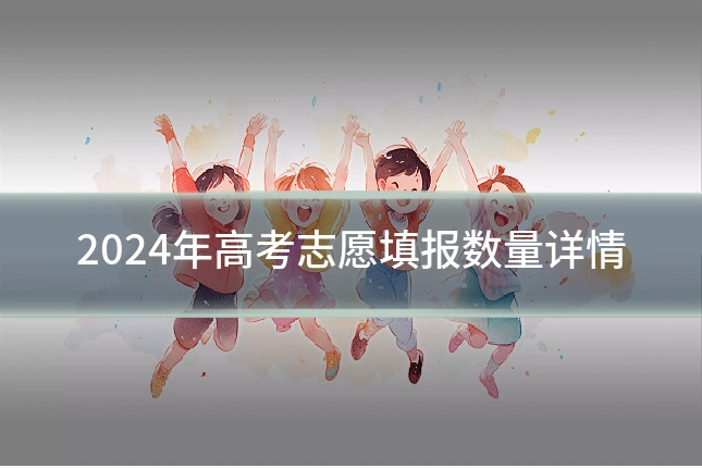 2024年高考志愿填报数量详情