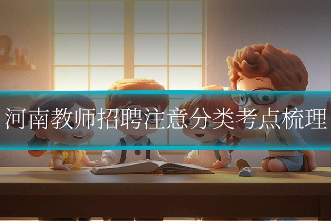 河南教师招聘注意分类考点梳理