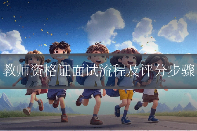 教师资格证面试流程及评分步骤