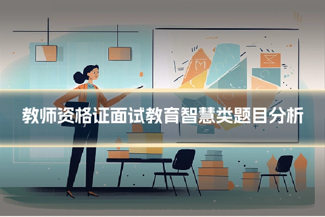 教师资格证面试教育智慧类题目分析