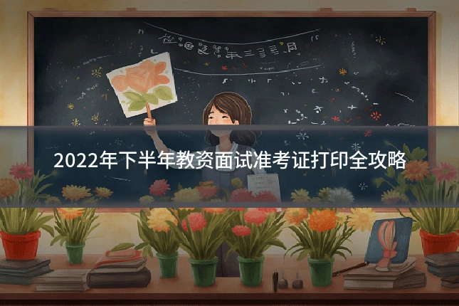 2022年下半年教资面试准考证打印全攻略
