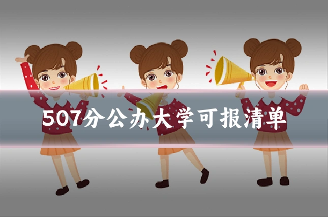 507分公办大学可报清单