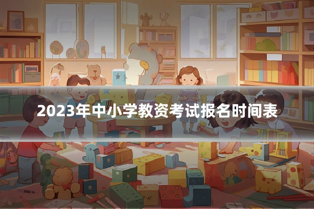 2023年中小学教资考试报名时间表