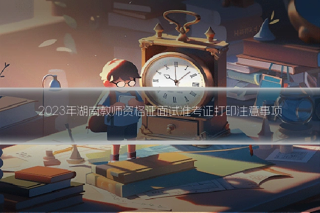 2023年湖南教师资格证面试准考证打印注意事项