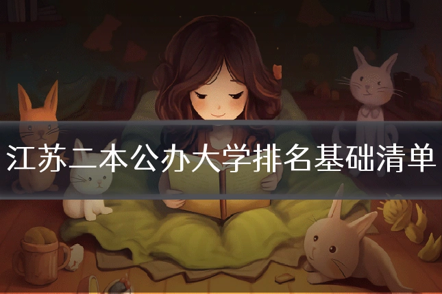 江苏二本公办大学排名基础清单