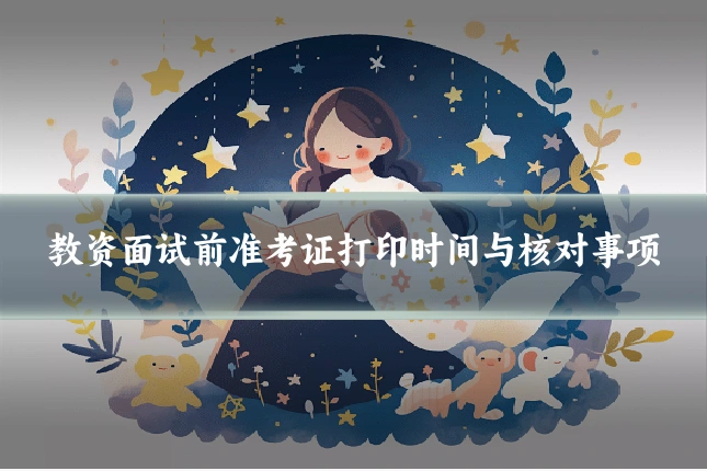 教资面试前准考证打印时间与核对事项