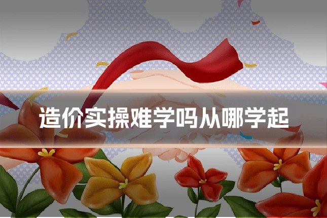 造价实操难学吗从哪学起