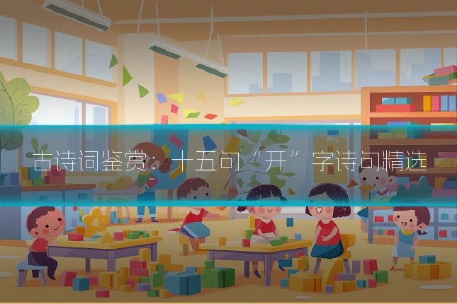 古诗词鉴赏：十五句“开”字诗句精选