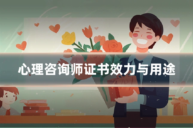 心理咨询师证书效力与用途