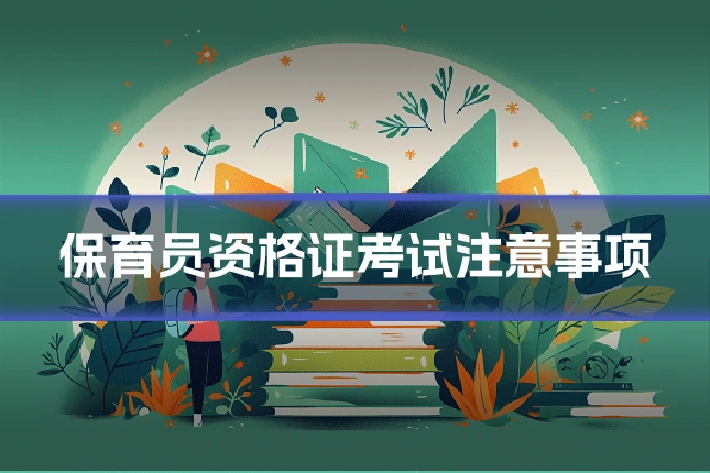 保育员资格证考试注意事项