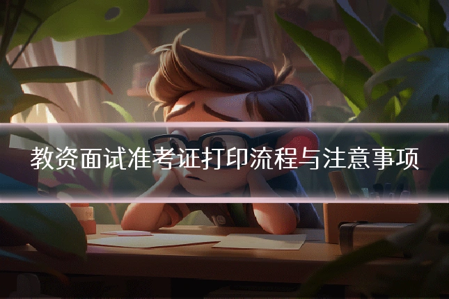 教资面试准考证打印流程与注意事项