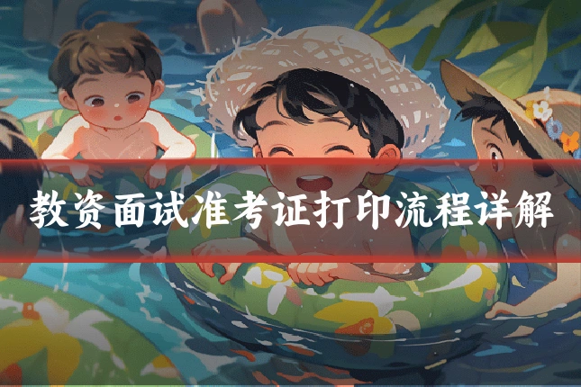教资面试准考证打印流程详解