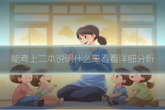 能考上二本说明什么来看看详细分析