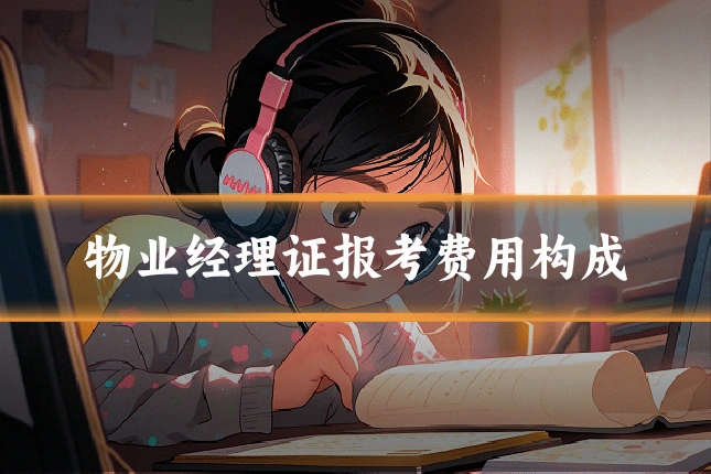 物业经理证报考费用构成