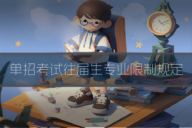 单招考试往届生专业限制规定