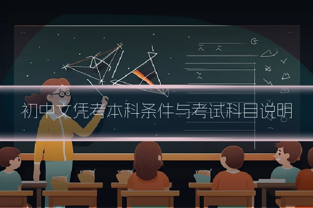 初中文凭考本科条件与考试科目说明
