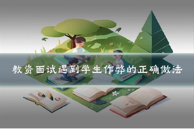 教资面试遇到学生作弊的正确做法