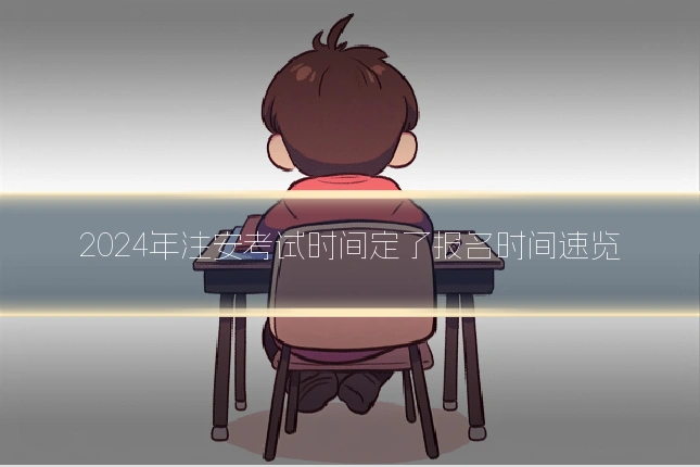 2024年注安考试时间定了报名时间速览