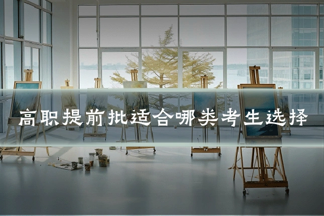高职提前批适合哪类考生选择