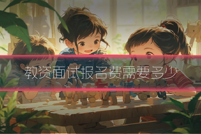 教资面试报名费需要多少