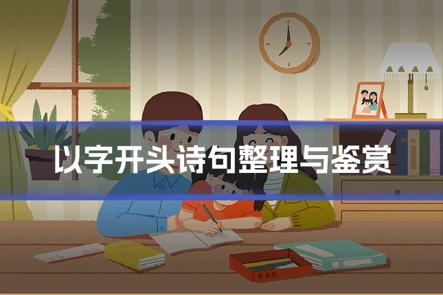以字开头诗句整理与鉴赏