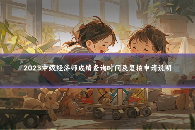 2023中级经济师成绩查询时间及复核申请说明