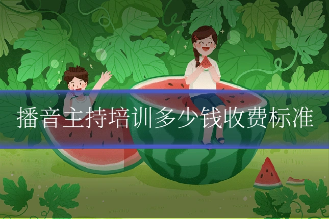 播音主持培训多少钱收费标准