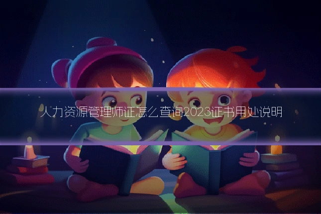 人力资源管理师证怎么查询2023证书用处说明