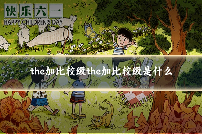 the加比较级the加比较级是什么