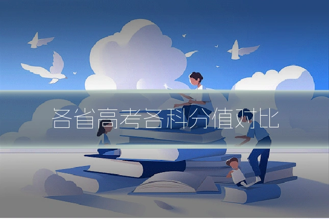 各省高考各科分值对比