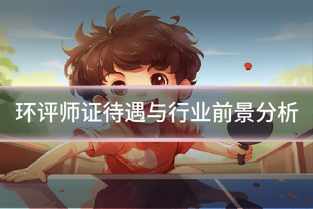 环评师证待遇与行业前景分析