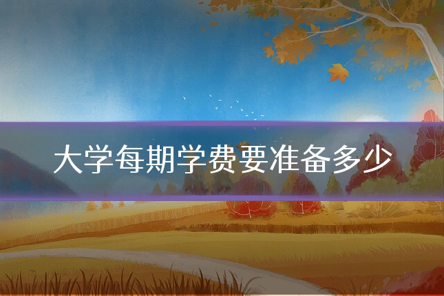 大学每期学费要准备多少