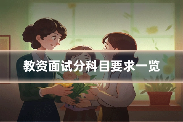 教资面试分科目要求一览