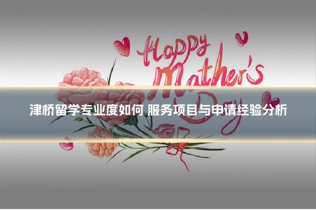 津桥留学专业度如何 服务项目与申请经验分析