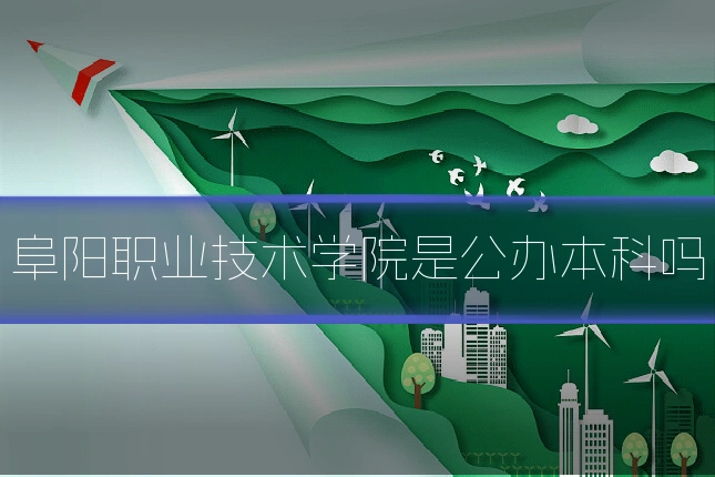 阜阳职业技术学院是公办本科吗