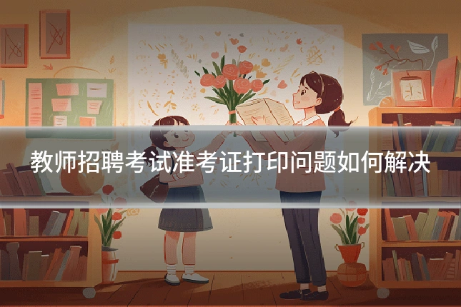 教师招聘考试准考证打印问题如何解决