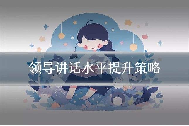 领导讲话水平提升策略
