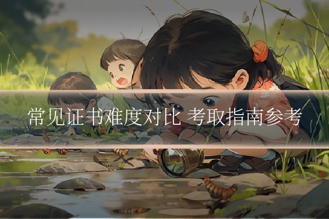 常见证书难度对比 考取指南参考