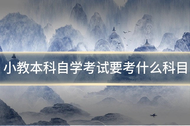 小教本科自学考试要考什么科目