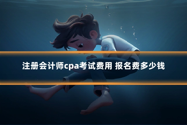注册会计师cpa考试费用 报名费多少钱