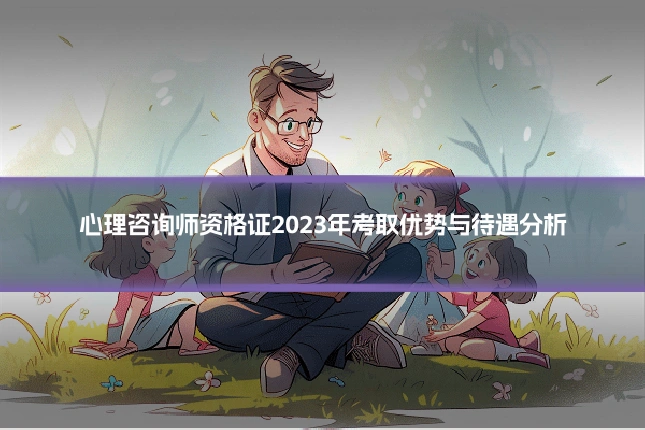 心理咨询师资格证2023年考取优势与待遇分析