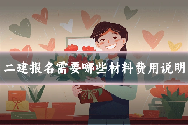 二建报名需要哪些材料费用说明
