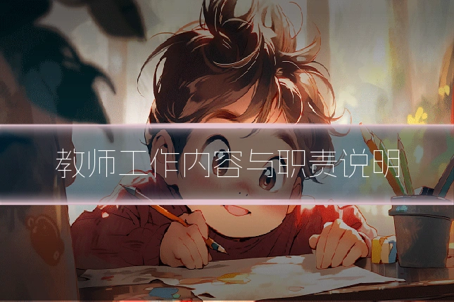 教师工作内容与职责说明